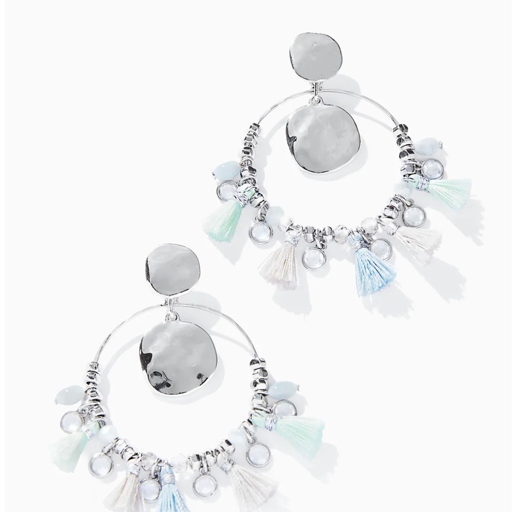Stella and Dot Metal Bubbles Convertible Hoop Earrings